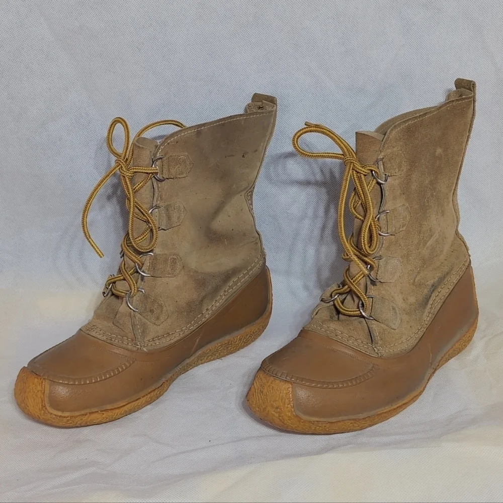 Vintage Sorel Sz 8 Tundra Tan Women's Combat Snow Boots